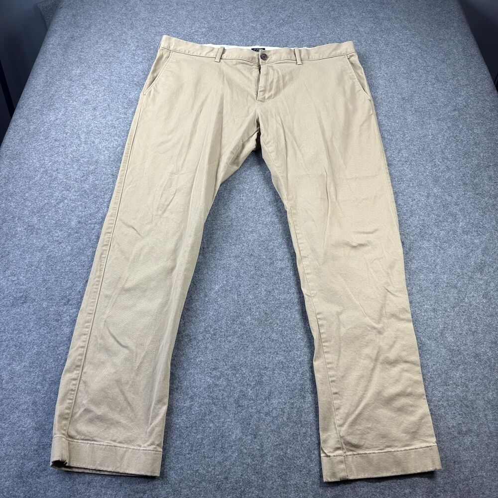 J Crew Pants Mens 40x30 Beige Slim Fit Flex Stretch Chino Khaki Casual Tapered